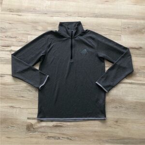 adidas Men's Dark Gray Quarter Zip Pullover